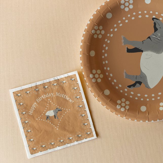 Servilleta De Papel Ornate Malayan Tapir Patterned (Subido por el creador)