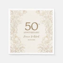 Servilleta De Papel Oro 50° Aniversario