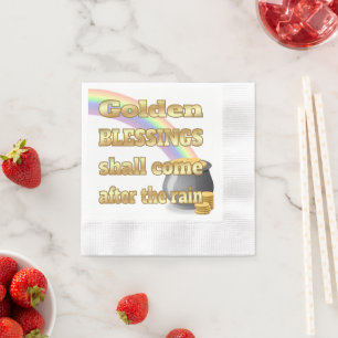 Servilleta De Papel Oro al final del arcoiris