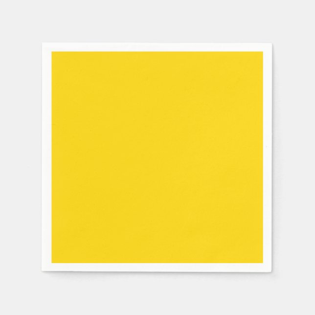 Servilleta De Papel Oro Amarillo Sólido Cálido (Anverso)