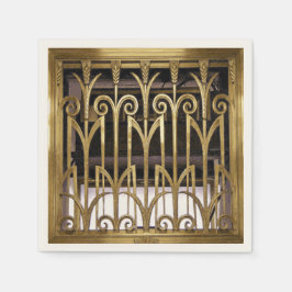 Servilleta De Papel Oro Art Deco