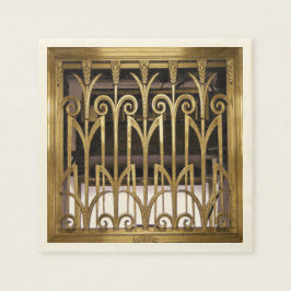 Servilleta De Papel Oro Art Deco