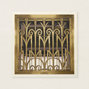 Servilleta De Papel Oro Art Deco