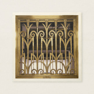 Servilleta De Papel Oro Art Deco