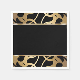 Servilleta De Papel Oro de borde Art Deco