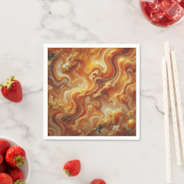 Servilleta De Papel Oro de mármol otoñal y toallas de decoración Naran