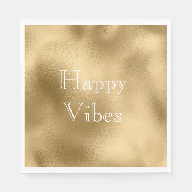 Servilleta De Papel Oro de moda (Anverso)