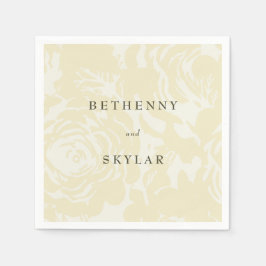 Servilleta De Papel Oro dorado florece