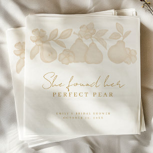 Servilleta De Papel Oro Encontró Su Perfecta Ducha De Novias Pear