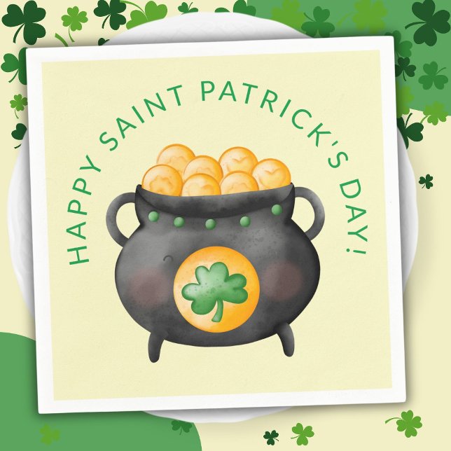 Servilleta De Papel Oro Feliz Día de San Patricio (Subido por el creador)