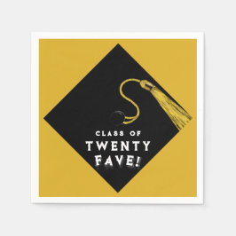 Servilleta De Papel Oro Fiesta de Graduación 2025