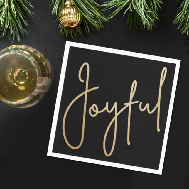 Servilleta De Papel Oro JOYFUL para los Navidades negros (Subido por el creador)