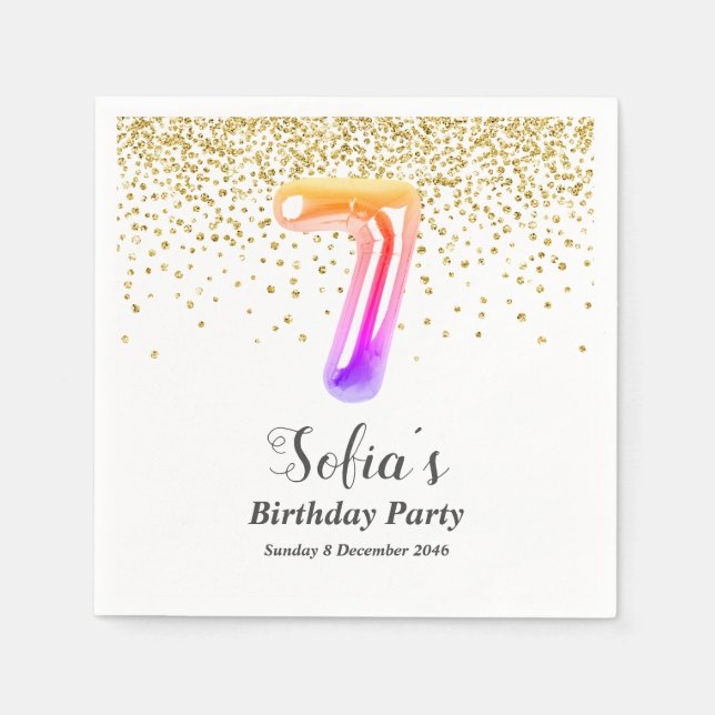 Servilleta De Papel oro purpurina, brillo dorado 7 (Anverso)