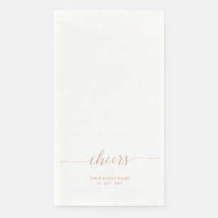 Servilleta De Papel Oro rosa Letra elegante y con estilo Celebra event