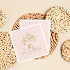 Servilleta De Papel Oro Rosa Mis Quince Anos