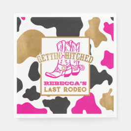Servilleta De Papel Oro Rosa Última Rodeo Bachelorette