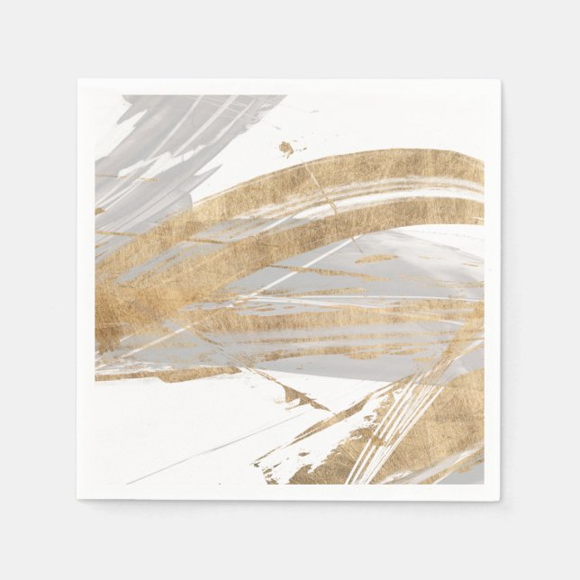 Servilleta De Papel Oro y gris (Anverso)