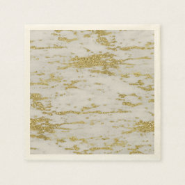 Servilleta De Papel Oro y Mármol