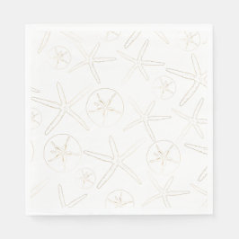 Servilleta De Papel Oro y remolino: playa, náutica