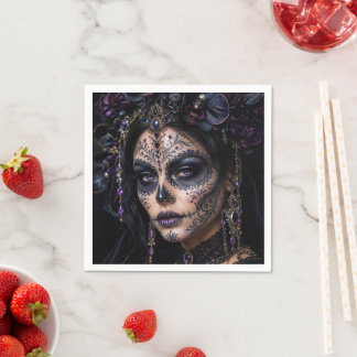Servilleta De Papel Orquídea Amatista Calavera – Calavera Siniestra de