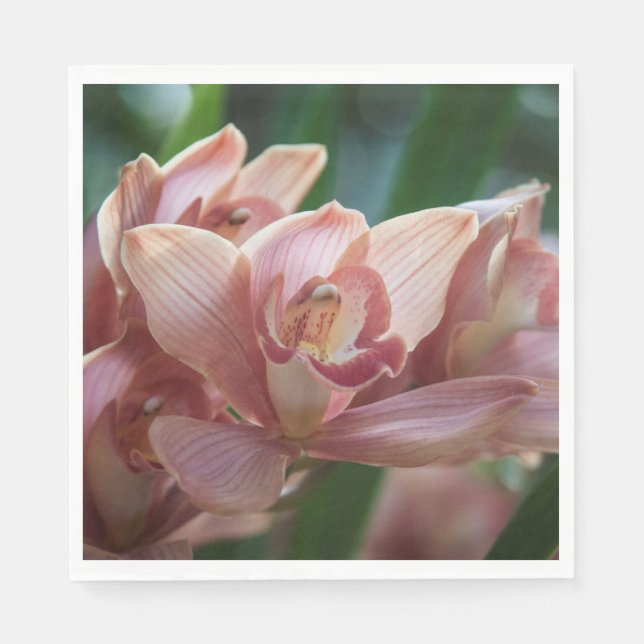 Servilleta De Papel Orquídea de té con leche (Anverso)