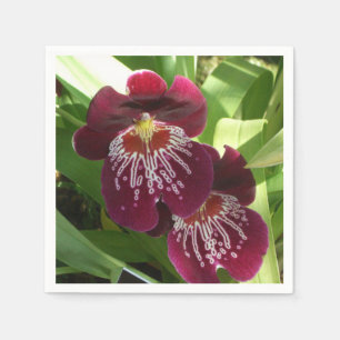 Servilleta De Papel Orquídeas de Marrón II Elegante Floral