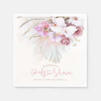 Orquídeas rosas y pampas Boho elegante