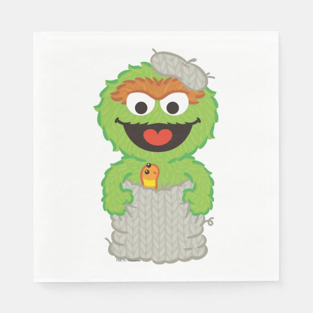 Servilleta De Papel Oscar al estilo Grouch Wool (Anverso)