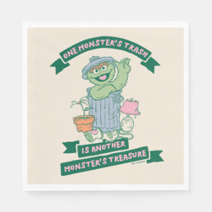 Servilleta De Papel Oscar el Grouch   Gráfico del tesoro de monstruos