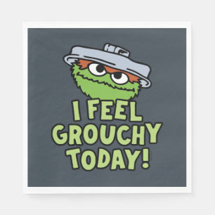Servilleta De Papel Oscar el Grouch   Hoy Me Siento Grouchy.