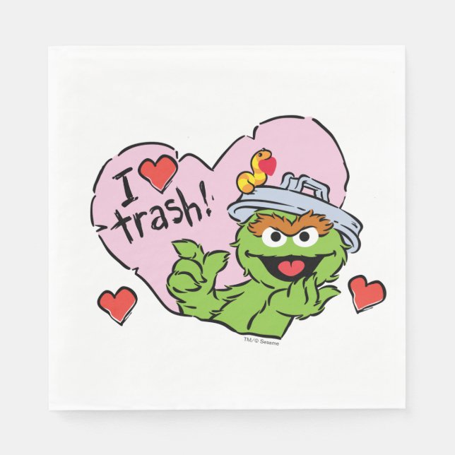 Servilleta De Papel Oscar "I love Trash" Valentine (Anverso)