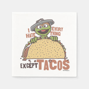 Servilleta De Papel Oscar I Odio Todo Excepto Los Tacos