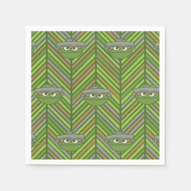 Servilleta De Papel Oscar the Grouch | 80's Throwback Pattern (Anverso)