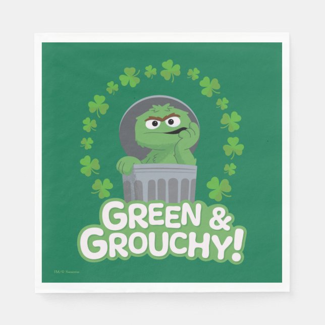 Servilleta De Papel Oscar | ¡Verde y Grouchy! (Anverso)