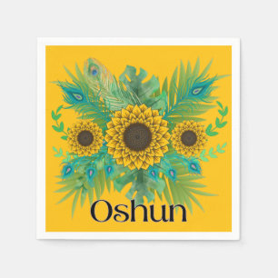 Servilleta De Papel Oshun Goddess Sunflowers