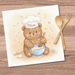 Servilleta De Papel Osito Chef Adorable