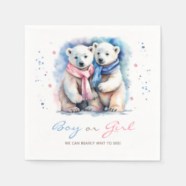 Servilleta De Papel Oso de Cubo Oso Polar Invernal Caída de Género Rev