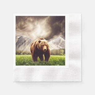 Servilleta De Papel Oso de la montaña