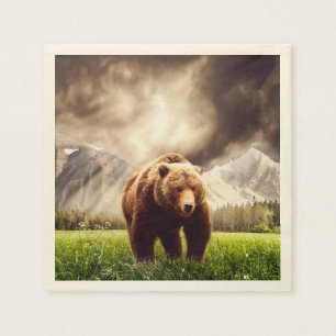 Servilleta De Papel Oso de la montaña