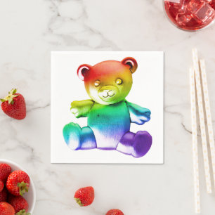 Servilleta De Papel Oso de peluche de metal cepillado SlipperyJoe's gr