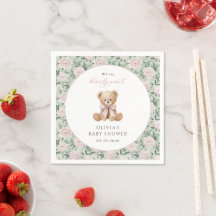 Oso de peluche, lazo rosa, flores rosadas, fiesta