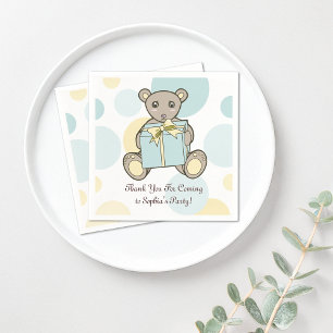 Servilleta De Papel Oso de peluche pastel Cumpleaños de niños / Baby S