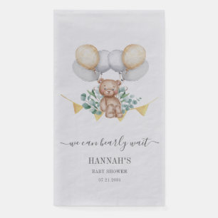 Servilleta De Papel Oso Eucalyptus deja Baby Shower Botanical
