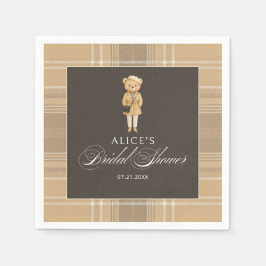 Servilleta De Papel Oso Femenino Beige Despedida de Soltera