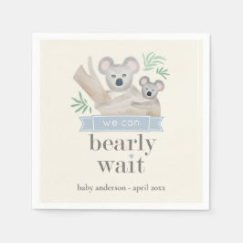 Servilleta De Papel Oso Koala Podemos Esperar A Baby Shower