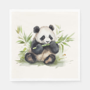 Servilleta De Papel Oso Panda Con Bambú