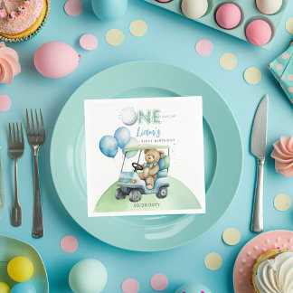 Servilleta De Papel Oso Par-Tee cumpleaños golf Un Agujero En Uno Niño