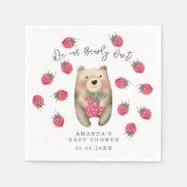 Servilleta De Papel Oso - podemos esperar con ansiedad la ducha de beb