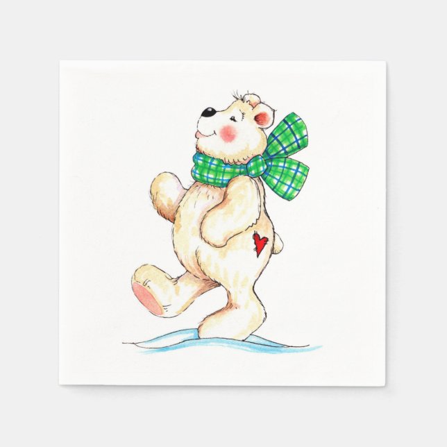 Servilleta De Papel Oso polar (Anverso)