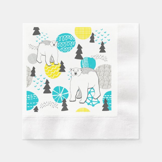 Servilleta De Papel Oso polar (Anverso)